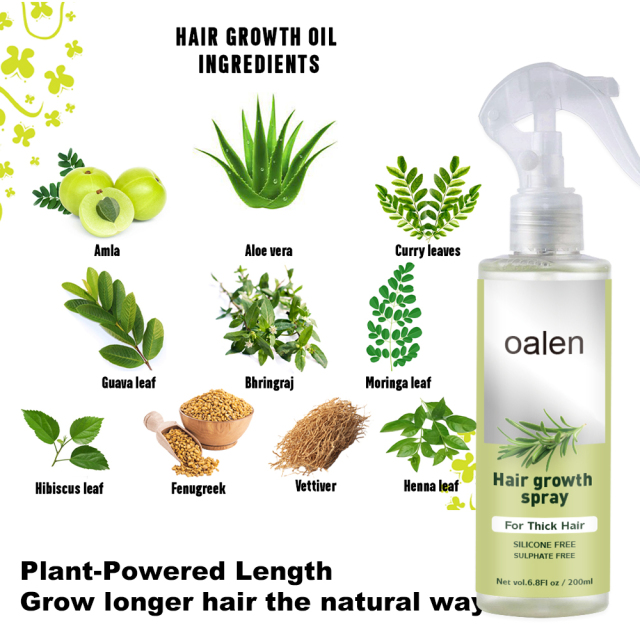 Nourishes Roots for Thicker Hair Growth Sprays for Men and Women Fast Scalp Regrowth Oil Treatment Beauty Health Product,oalen cosmetics