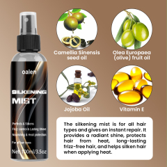 Heat Protection Hair Spray Silkening Mist Spray for Hair Thermal Resistant Styling Products,oalen cosmetics