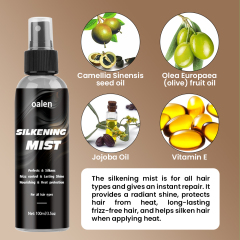 Protector Heat Protectant Spray for Hair Private Label Silkening Mist Spray for Hair,oalen cosmetics