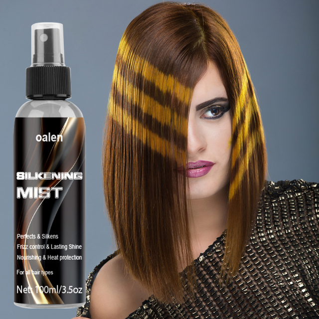 Heat Protection Hair Spray Silkening Mist Spray for Hair Thermal Resistant Styling Products,oalen cosmetics
