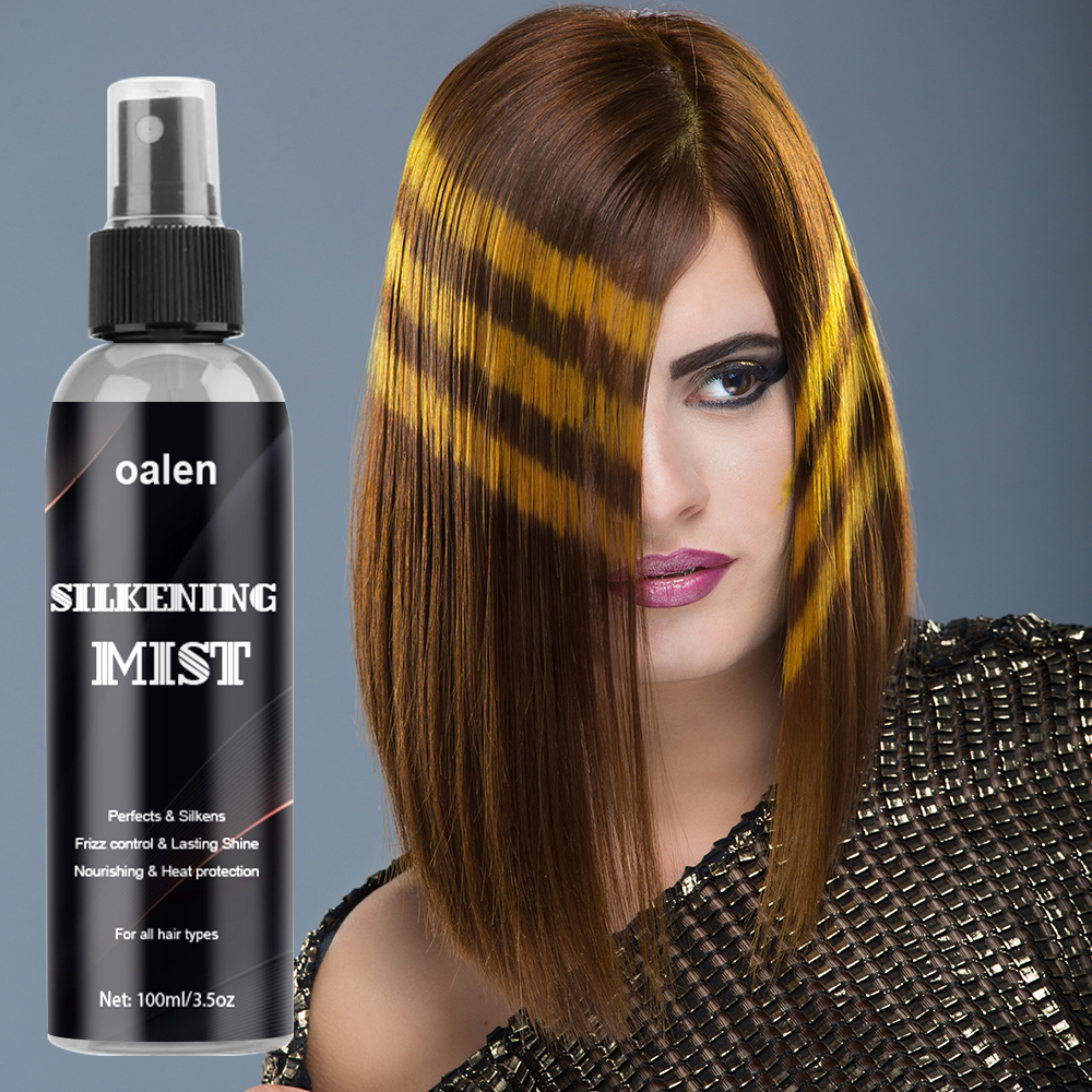 Sale Luxfume Customs Logo Hair Silk Mist Heat Protectant Smooth Soft Silkening Mist Hair Shine Spray,oalen cosmetics