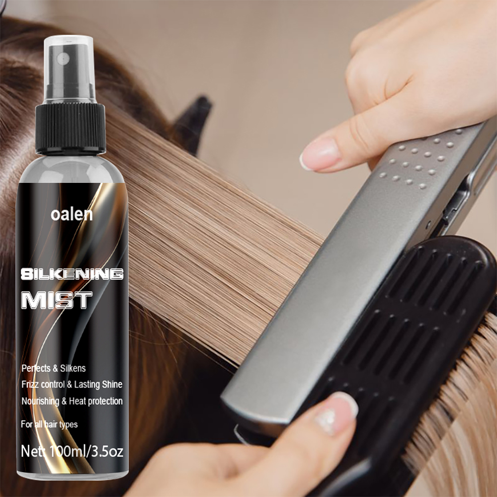 Heat Protection Hair Spray Silkening Mist Spray for Hair Thermal Resistant Styling Products,oalen cosmetics