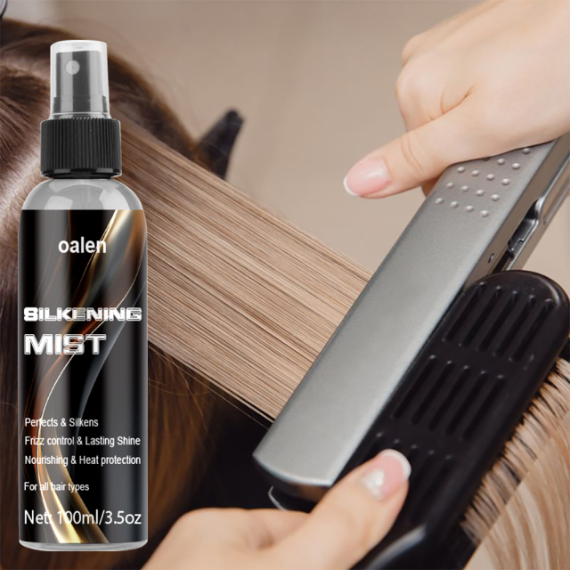 Heat Protection Hair Spray Silkening Mist Spray for Hair Thermal Resistant Styling Products,oalen cosmetics