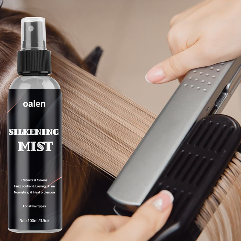 Sale Luxfume Customs Logo Hair Silk Mist Heat Protectant Smooth Soft Silkening Mist Hair Shine Spray,oalen cosmetics