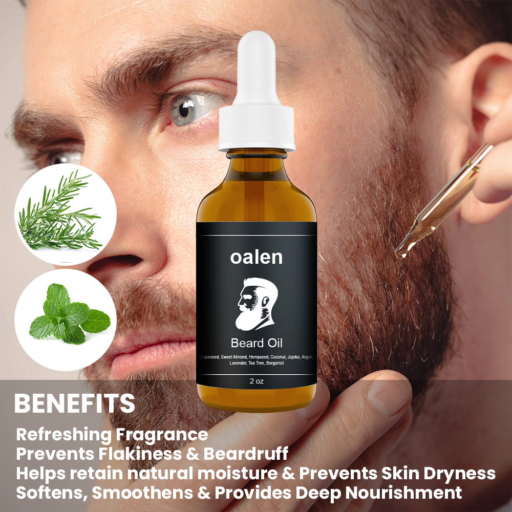 Custom Logo Best Beard Growth Oil Repair Beard Oil Anti Beard Loss Regrowth Treatment Original China Manufacture OEM ODM,oalen cosmetics