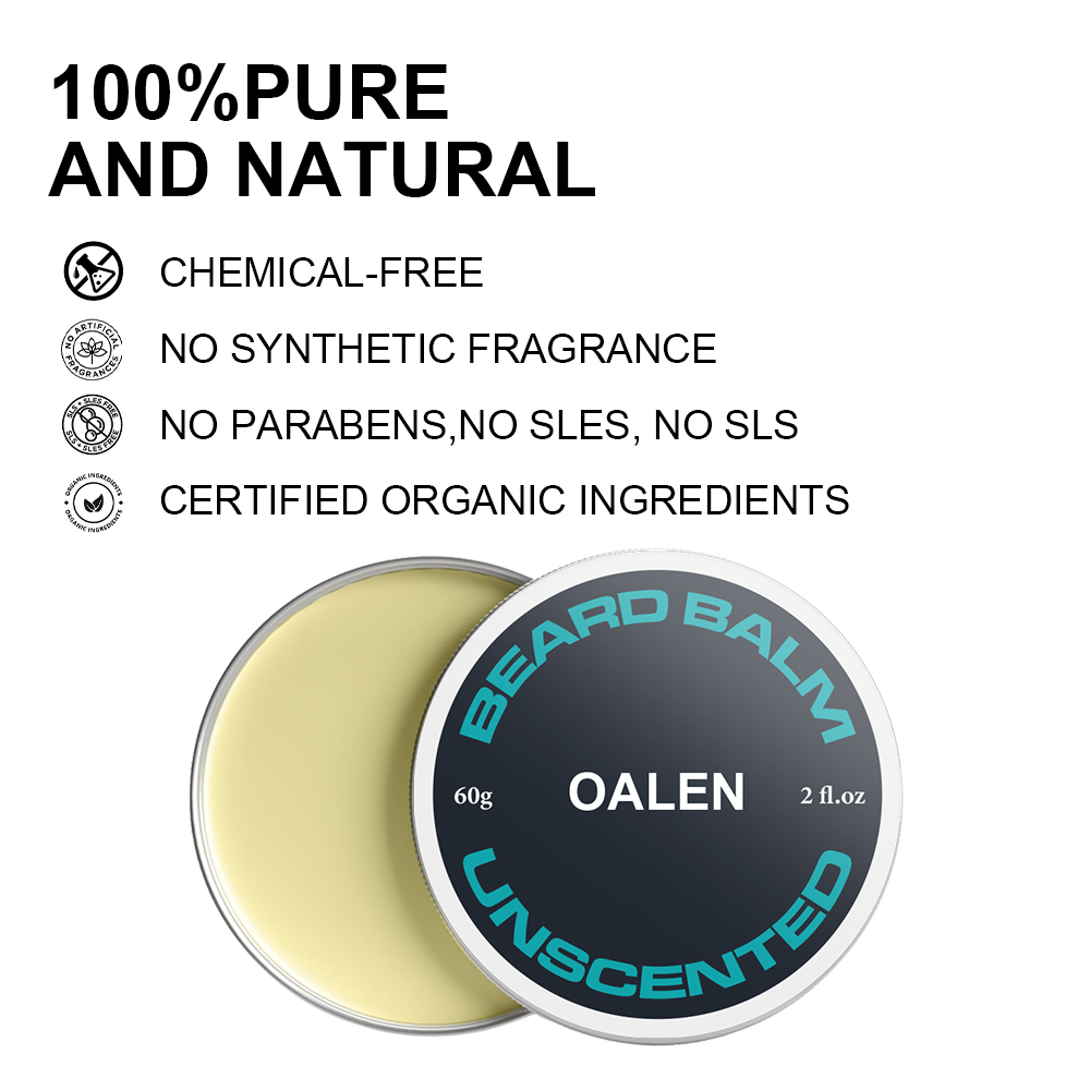 Private Label OEM Wholesale Beard Wax & Balm Organic Men's Care Musk Scent Beard Balm,oalen cosmetics