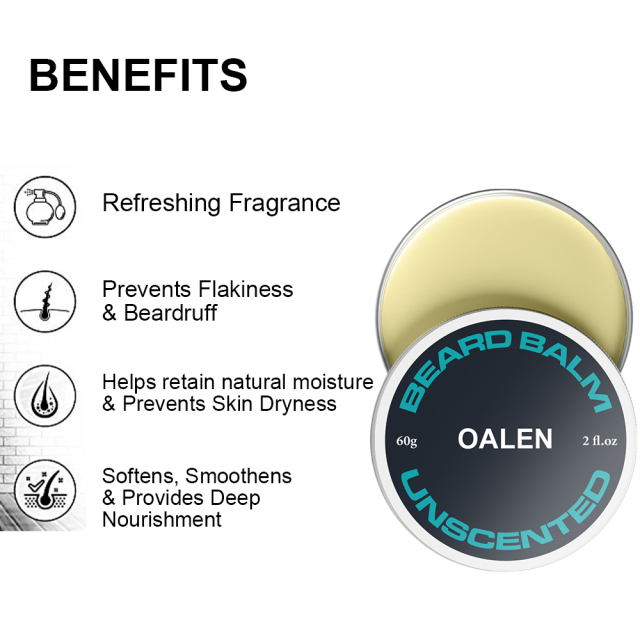 Private Label OEM Wholesale Beard Wax & Balm Organic Men's Care Musk Scent Beard Balm,oalen cosmetics