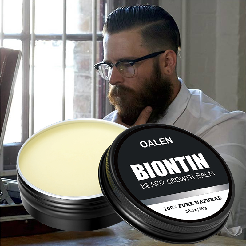 Private Label 100% Organic Scented Mens Beard Balm Cream Strong Hold Vanilla Mustache Care Wax for Natural Ingredients,oalen cosmetics