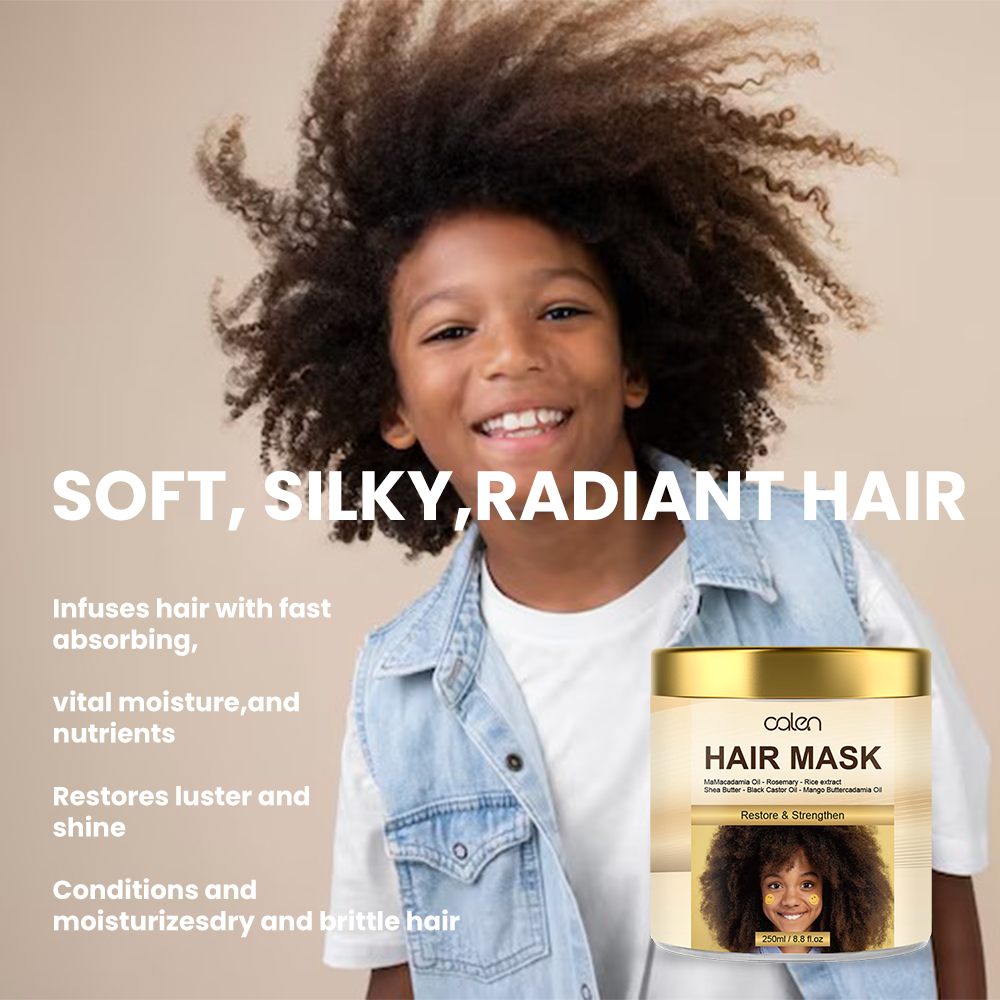 Custom Brand Multi-Purpose Haircare Styling Gentle Repair Hair Mask for Kids Anti-Frizz Hydrating Moisturizing,oalen cosmetics