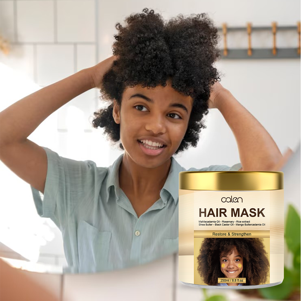 Custom Brand Multi-Purpose Haircare Styling Gentle Repair Hair Mask for Kids Anti-Frizz Hydrating Moisturizing,oalen cosmetics