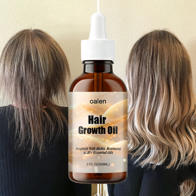 60ML Hair Growth Oil Veganic Natural Keratin Treatment with Rosemary Essential Oils Fast Hair for Serum,oalen cosmetics