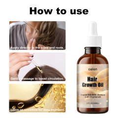 60ML Hair Growth Oil Veganic Natural Keratin Treatment with Rosemary Essential Oils Fast Hair for Serum,oalen cosmetics