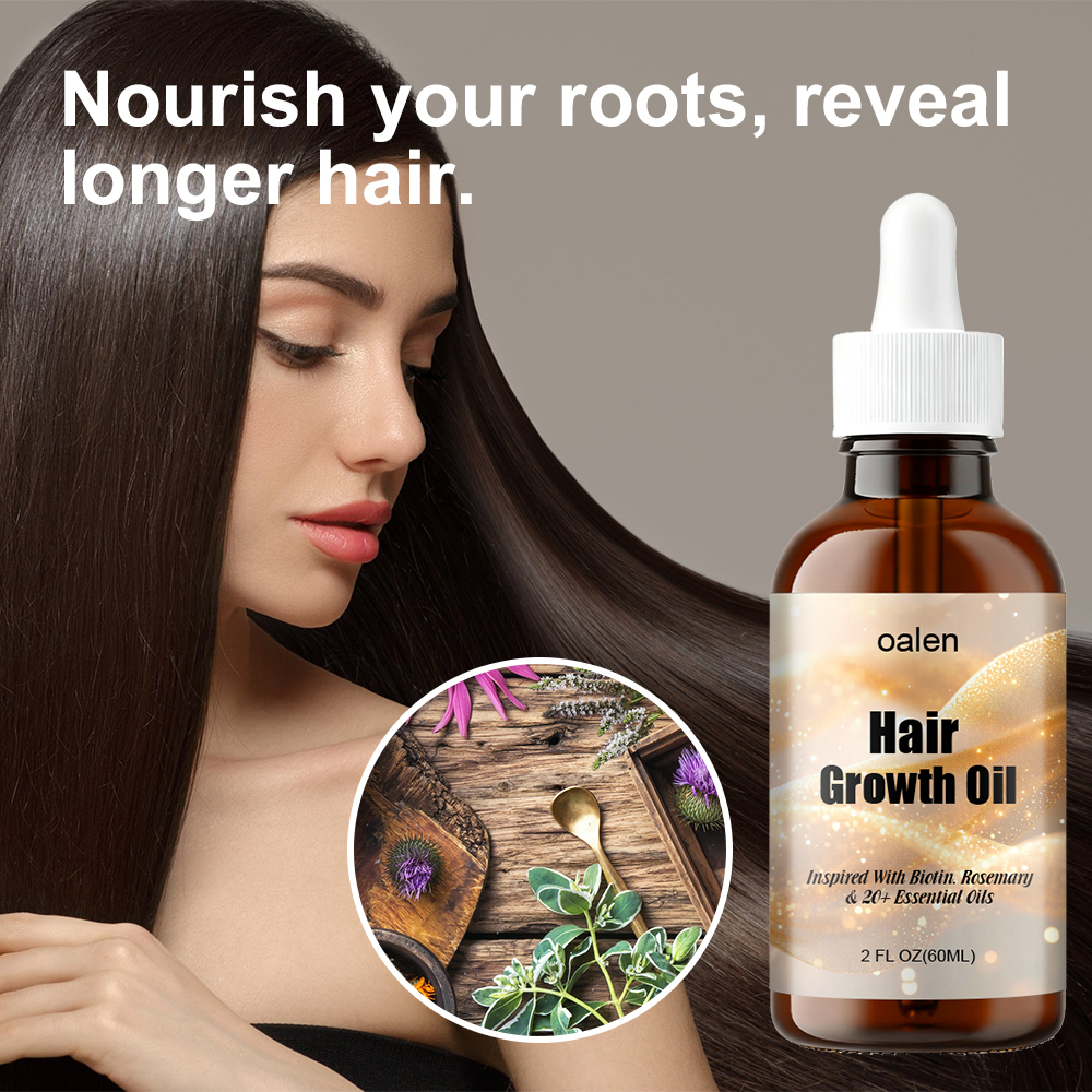 60ML Hair Growth Oil Veganic Natural Keratin Treatment with Rosemary Essential Oils Fast Hair for Serum,oalen cosmetics