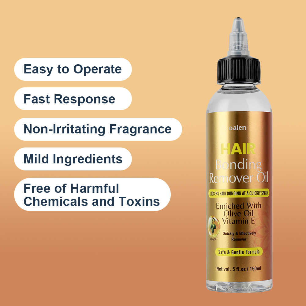 Private Label Hair Bond Remover Oil and Hair Protective Liquid Cap Bonding Glue Quick and Weave Set,oalen cosmetics