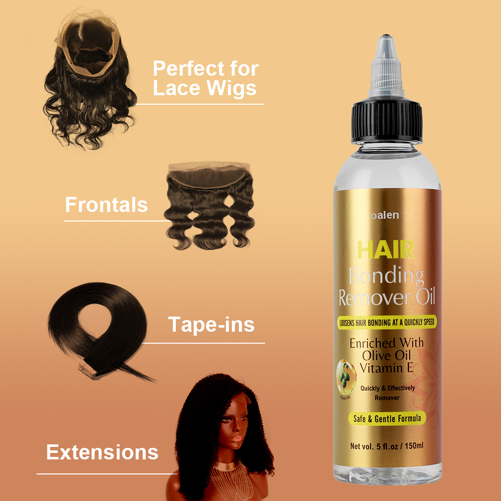 Private Label Hair Bond Remover Oil and Hair Protective Liquid Cap Bonding Glue Quick and Weave Set,oalen cosmetics