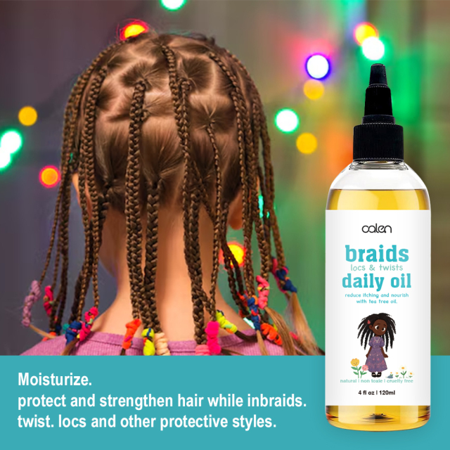 Braid Oil Kids Braiding Hair Oil and Dry Scalp Oil for Kids, Natural Curly Hair Products Infant Toddler Girls and Boys,oalen cosmetics