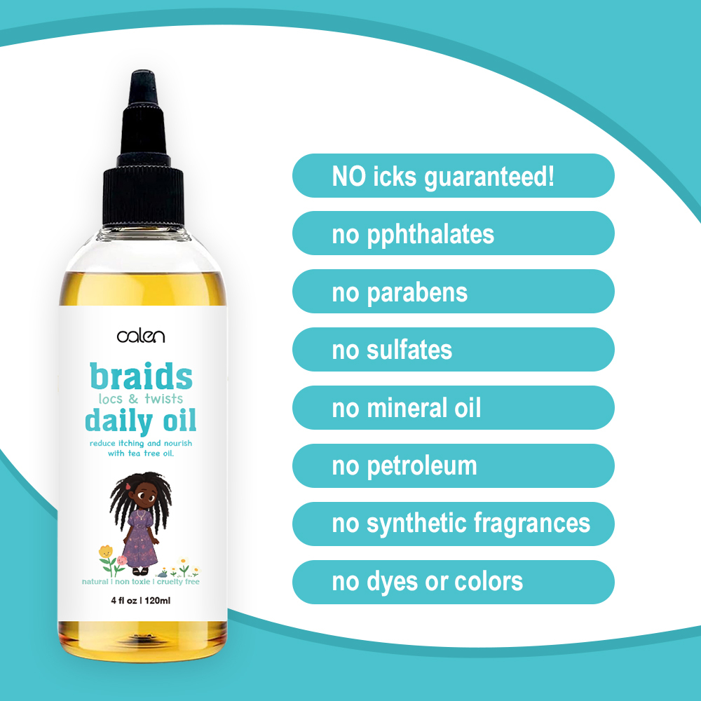 Braid Oil Kids Braiding Hair Oil and Dry Scalp Oil for Kids, Natural Curly Hair Products Infant Toddler Girls and Boys,oalen cosmetics
