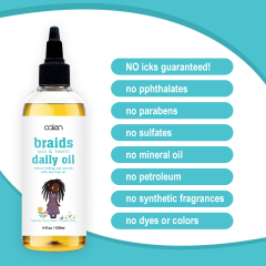 Braid Oil Kids Braiding Hair Oil and Dry Scalp Oil for Kids, Natural Curly Hair Products Infant Toddler Girls and Boys,oalen cosmetics