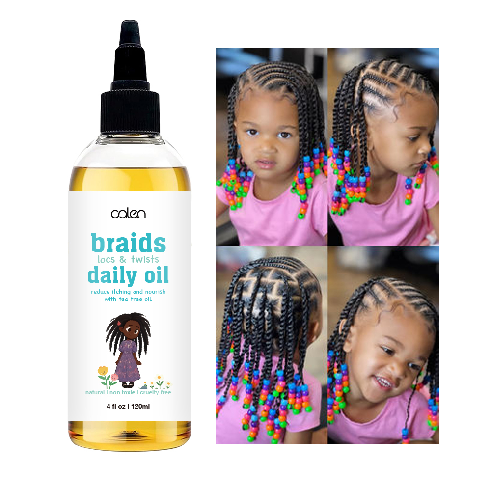 Braid Oil Kids Braiding Hair Oil and Dry Scalp Oil for Kids, Natural Curly Hair Products Infant Toddler Girls and Boys,oalen cosmetics