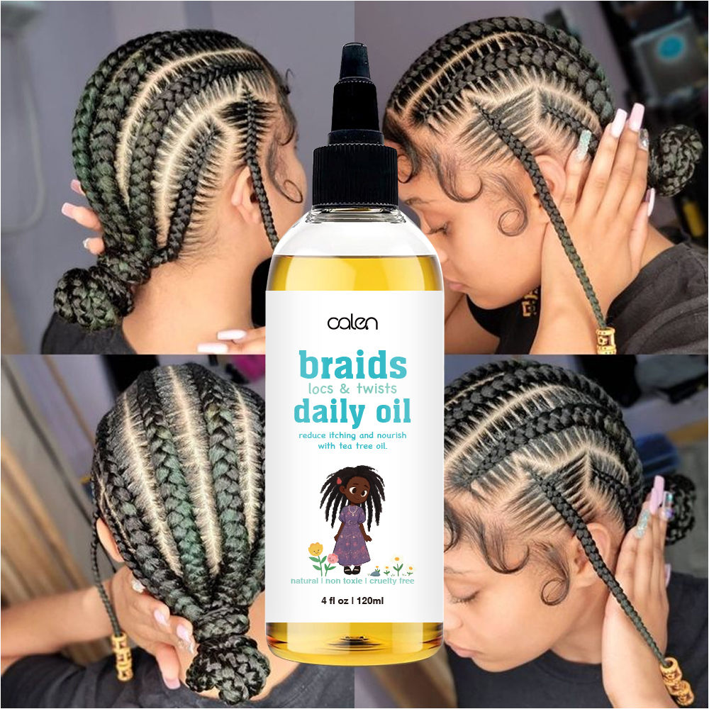 Braid Oil Kids Braiding Hair Oil and Dry Scalp Oil for Kids, Natural Curly Hair Products Infant Toddler Girls and Boys,oalen cosmetics