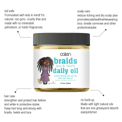 Kids Braiding oil - Moisturizing & Soothing Dry Scalp Oil Balm for Braids, Twists - Natural Curly Hair Products for Infant Toddler Girls and Boys,MY SHOP