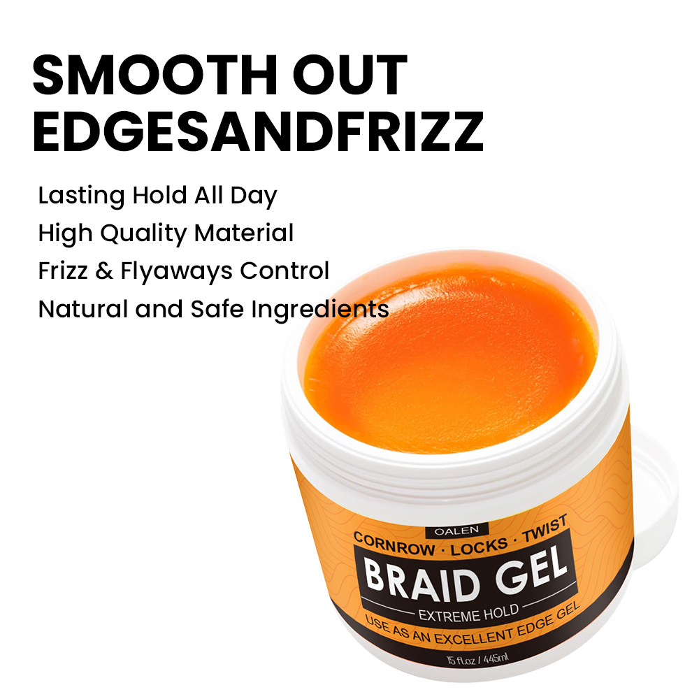 Oalen Sale Private Label 72h Extra Hold Pineapple Scent Without Flaking Curly Hair Edge Control Gel,MY SHOP