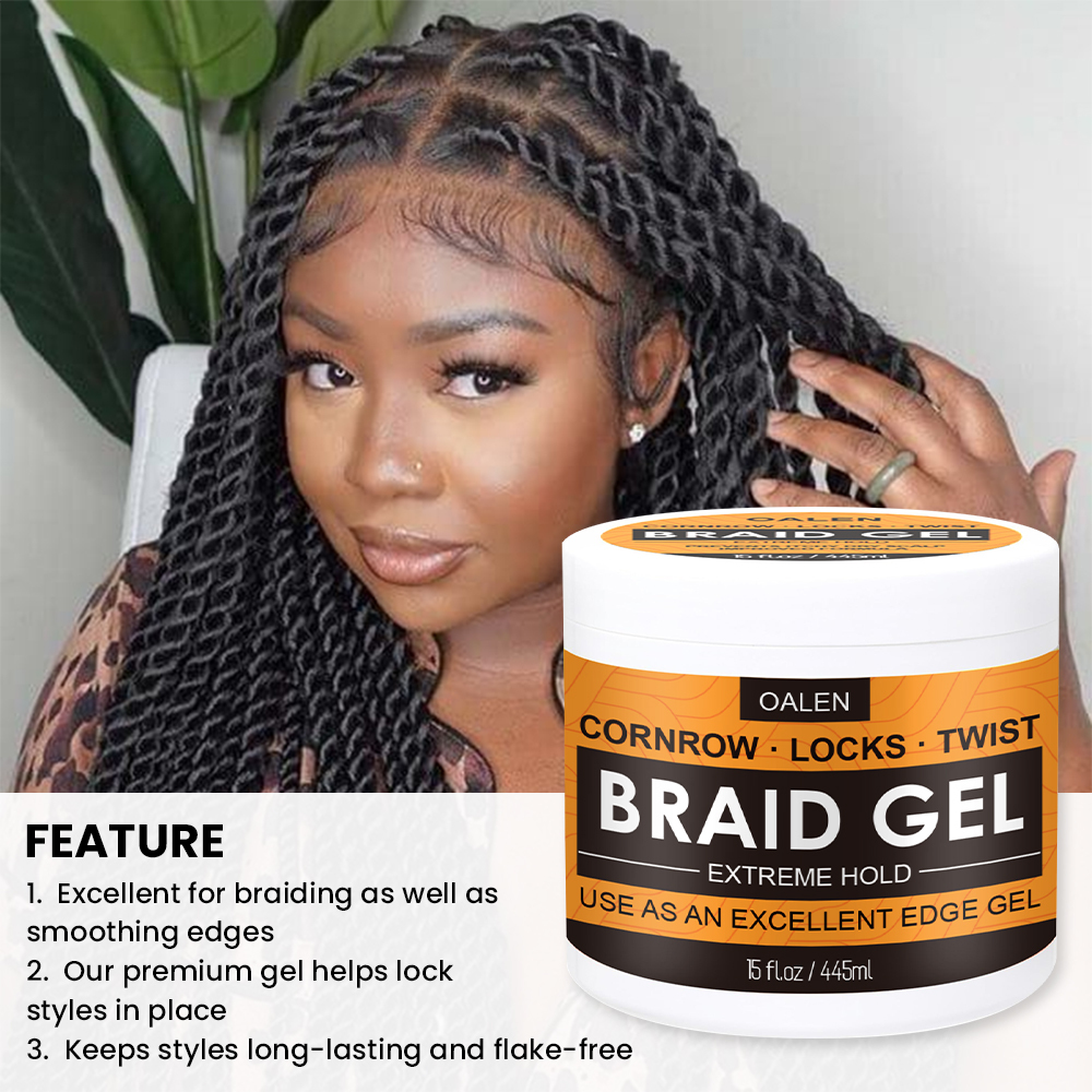 Oalen Sale Private Label 72h Extra Hold Pineapple Scent Without Flaking Curly Hair Edge Control Gel,MY SHOP