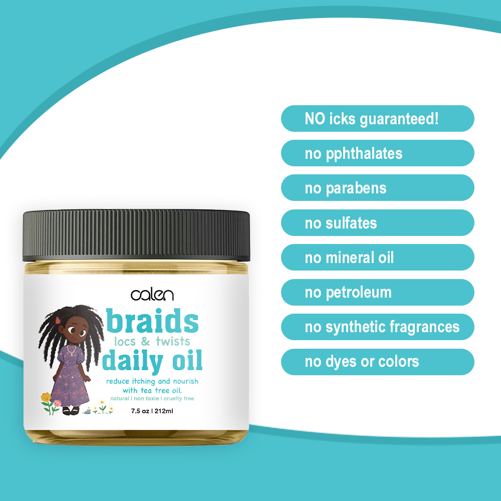 Kids Braiding oil - Moisturizing & Soothing Dry Scalp Oil Balm for Braids, Twists - Natural Curly Hair Products for Infant Toddler Girls and Boys,MY SHOP