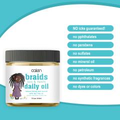 Kids Braiding oil - Moisturizing & Soothing Dry Scalp Oil Balm for Braids, Twists - Natural Curly Hair Products for Infant Toddler Girls and Boys,MY SHOP