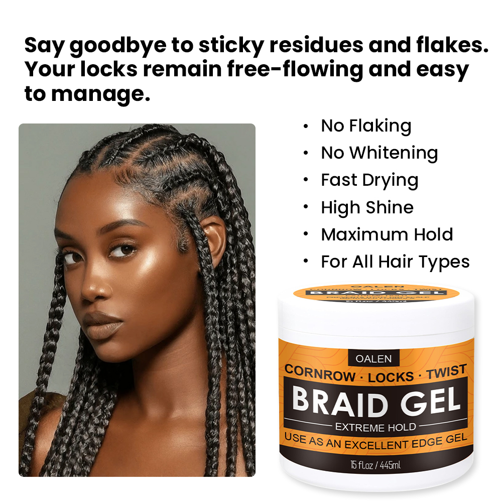 Oalen Sale Private Label 72h Extra Hold Pineapple Scent Without Flaking Curly Hair Edge Control Gel,MY SHOP