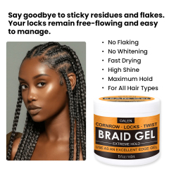 Oalen Sale Private Label 72h Extra Hold Pineapple Scent Without Flaking Curly Hair Edge Control Gel,MY SHOP