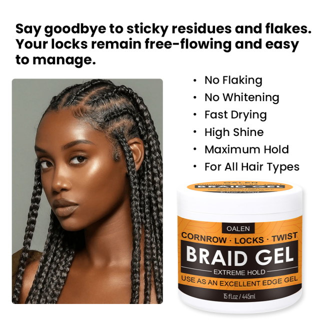 Oalen Sale Private Label 72h Extra Hold Pineapple Scent Without Flaking Curly Hair Edge Control Gel,MY SHOP