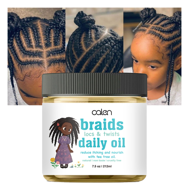 Kids Braiding oil - Moisturizing & Soothing Dry Scalp Oil Balm for Braids, Twists - Natural Curly Hair Products for Infant Toddler Girls and Boys,MY SHOP