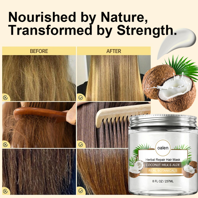 Factory Price OEM ODM Private Label Organic Repair Hair Mask Smoothing Coconut Ingredients Treatment Hair Mask,MY SHOP