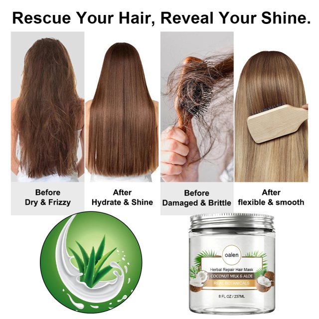 Factory Price OEM ODM Private Label Organic Repair Hair Mask Smoothing Coconut Ingredients Treatment Hair Mask,MY SHOP