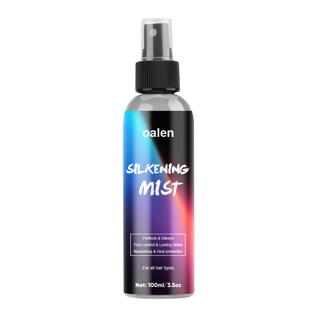 Hair Silk Mist Spray Customized Silk Mist Soft Smooth Heat Protectant Silkening Mist,oalen cosmetics