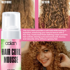 Wholesale 100ml Hair Mousse Foam Hair Care Foam Styling Mousse Curly Hair Styling Mousse Support Custom Label,oalen cosmetics