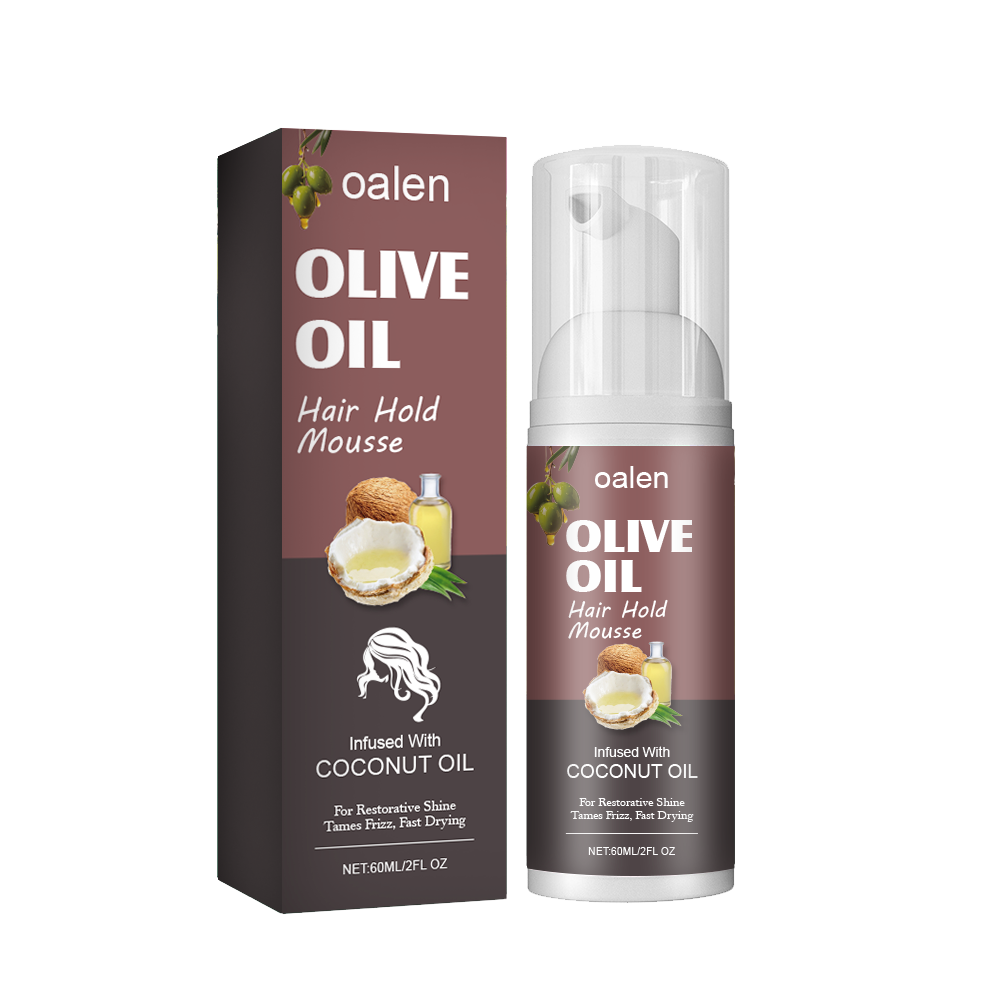 Organic Coconut Oil Foaming Wrap Strong Hold Cream Mousse for Hair Anti-Sheen Protection Curly Popular Hair Mousse,MY SHOP