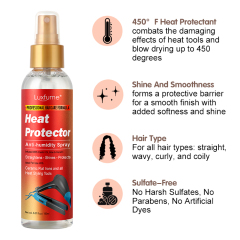 Private Label Anti Frizz Add Shine Glossy Smooth Tame Hair Detangler Spray Heat Protectant Wig Hair Silkening Mist Spray,oalen cosmetics