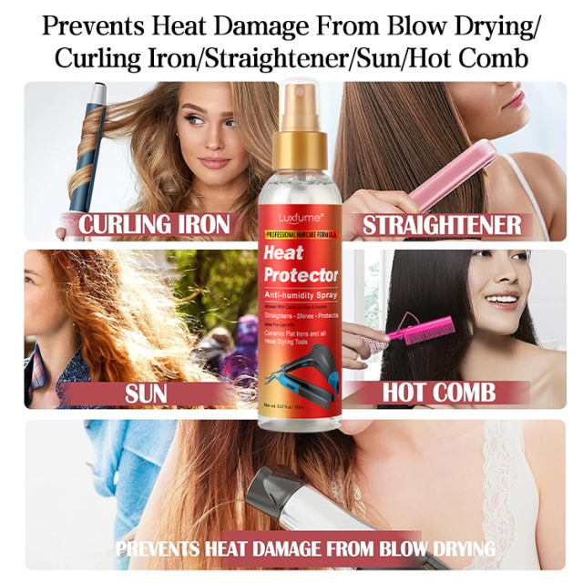 Private Label Anti Frizz Add Shine Glossy Smooth Tame Hair Detangler Spray Heat Protectant Wig Hair Silkening Mist Spray,oalen cosmetics