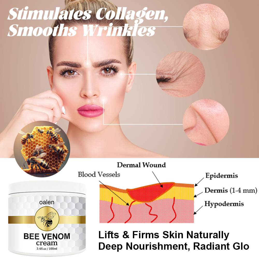 OEM Custom Formula 100g Soothing Bee Venom Cream with Organic Firming Cream for  Skin Tightening and Anti Aging,oalen cosmetics