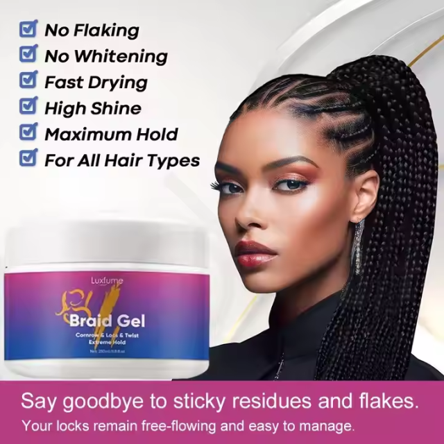 OEM/ODM Braid Gel Extreme Hold Hair Loc and Twist Gel Custom Logo Strong Hold Braid Gel,MY SHOP