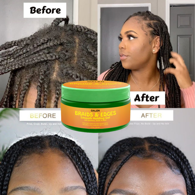 Oalen Sale Private Label Extra Hold Pineapple Scent Without Flaking Curly Hair Edge Control Gel,MY SHOP