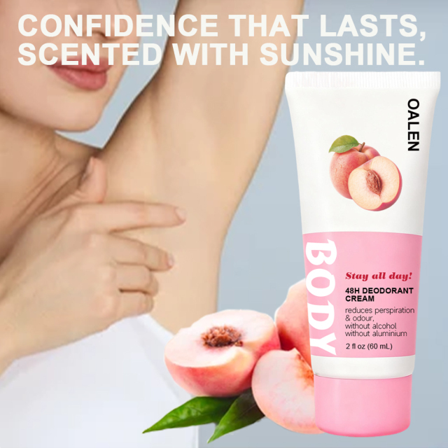 Underarm Deodorant Cream Antiperspirant Deodorant with Peach 60ml Odor-Free Skin Formula,MY SHOP