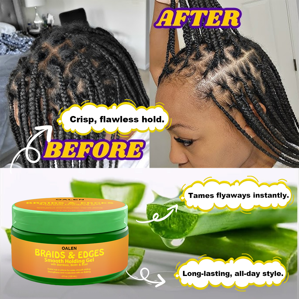 Oalen Sale Private Label Extra Hold Pineapple Scent Without Flaking Curly Hair Edge Control Gel,MY SHOP