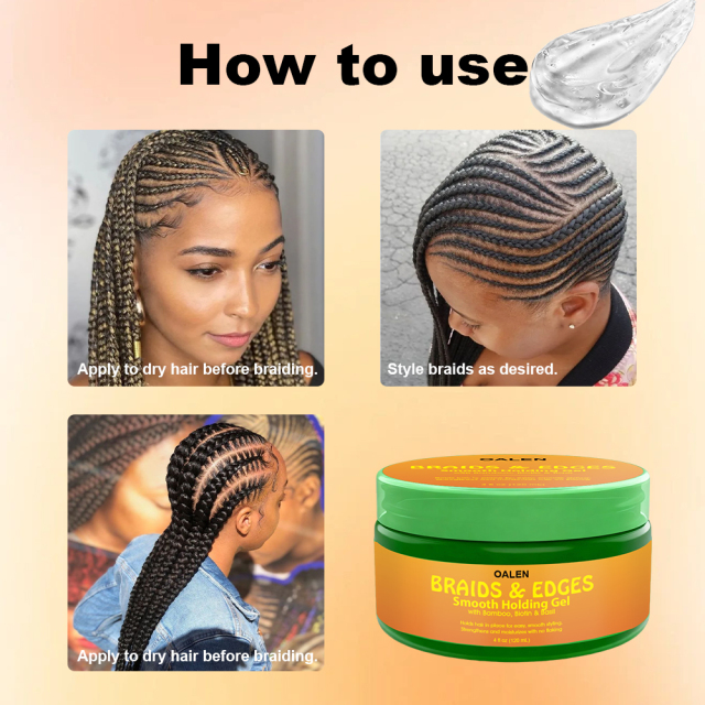 Oalen Sale Private Label Extra Hold Pineapple Scent Without Flaking Curly Hair Edge Control Gel,MY SHOP