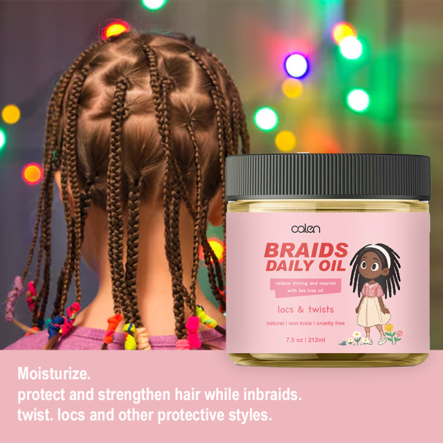 Amla Vitamin E Hair Oil For Children Moisturizing Strengthening For Curly Coily And Braided 4C Hair,oalen cosmetics