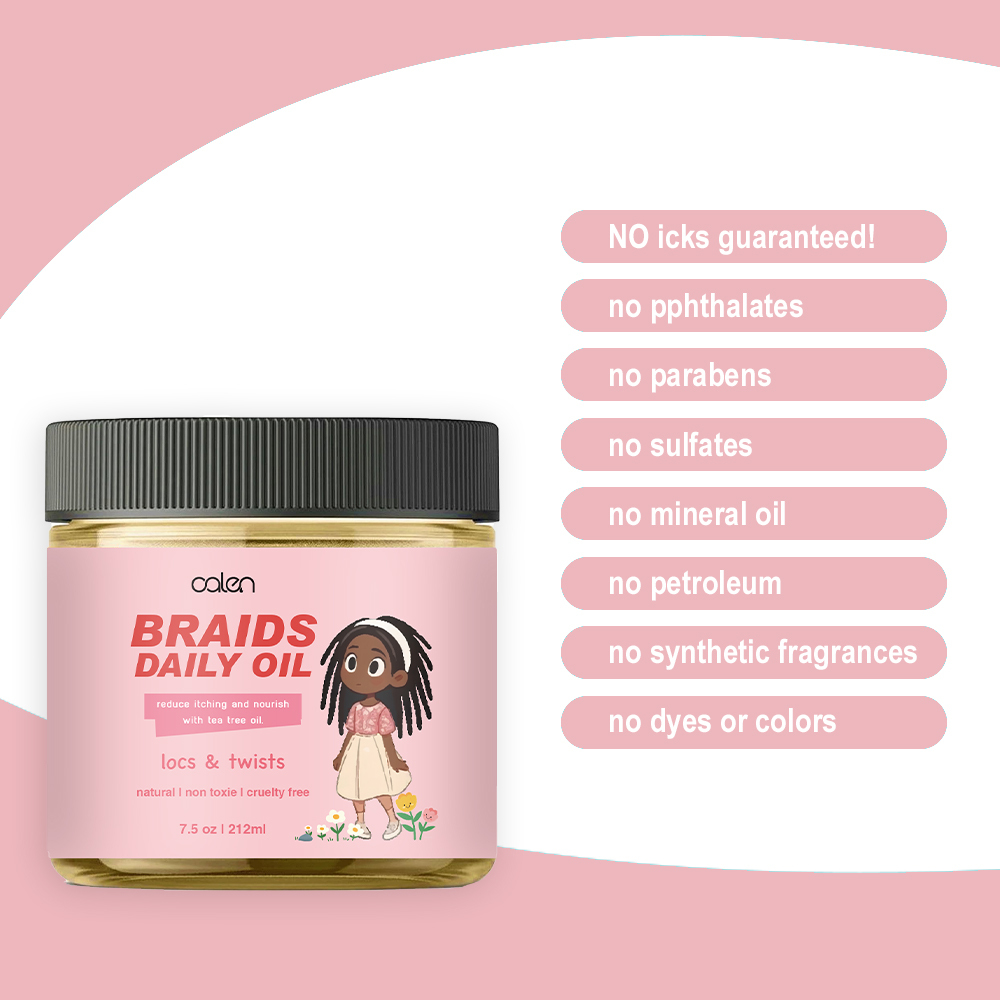 OEM ODM 100% Natural Kids Hair Oil for Curly, Natural, and Braided Styles,oalen cosmetics