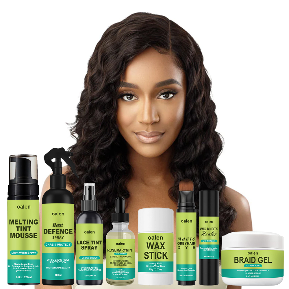 New Wig Install Boxes Private Label Lace Wig Kit Packaging Waterproof Lace Tint Spray and Strong Hold Lace Glue Kit,MY SHOP