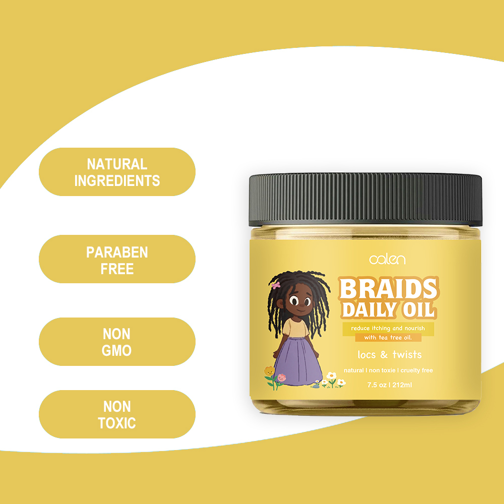 Hot Selling OEM ODM 100% Natural Kids Hair Oil for Curly, Natural, and Braided Styles,oalen cosmetics